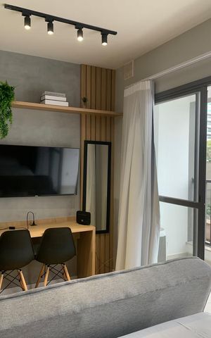 Studio para alugar com 27m², 1 quarto e sem vaga Studio para alugar com 27m², 1 quarto e sem vagaSala/Quarto