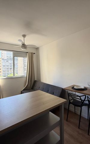 Studio à venda com 26m², 1 quarto e sem vagaSala