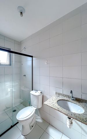 Casa de condomínio à venda com 83m², 3 quartos e 2 vagasBanheiro da Suíte