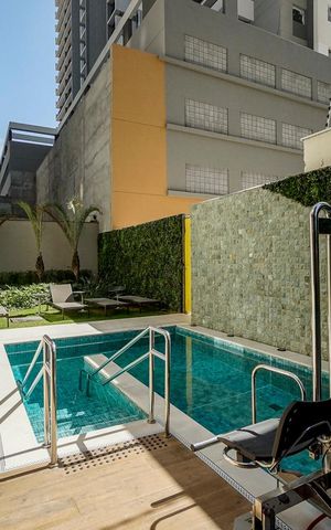 Studio para alugar com 25m², 1 quarto e sem vaga Studio para alugar com 25m², 1 quarto e sem vagaPiscina