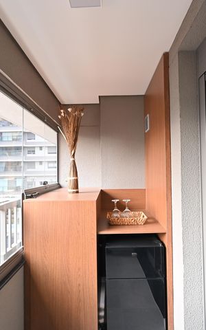 Studio para alugar com 27m², 1 quarto e sem vagaVaranda