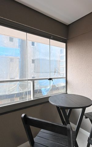 Studio para alugar com 27m², 1 quarto e sem vagaVaranda