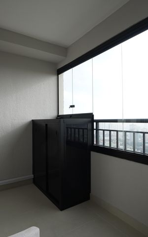 Studio à venda com 28m², 1 quarto e sem vagaVaranda