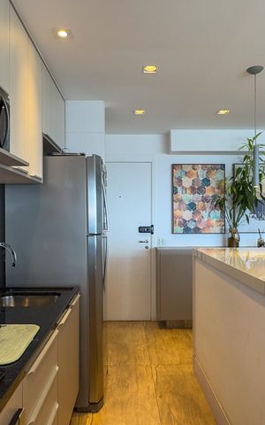 Apartamento à venda com 72m², 1 quarto e 1 vagaCozinha e Área de Serviço