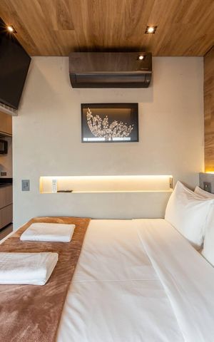 Studio para alugar com 27m², 1 quarto e sem vaga Studio para alugar com 27m², 1 quarto e sem vagaSala/Quarto