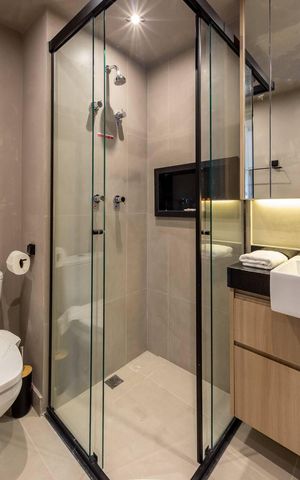 Studio para alugar com 27m², 1 quarto e sem vaga Studio para alugar com 27m², 1 quarto e sem vagaBanheiro
