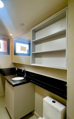 Studio para alugar com 37m², 1 quarto e sem vaga Studio para alugar com 37m², 1 quarto e sem vagaBanheiro