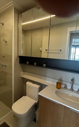 Apartamento para alugar com 36m², 1 quarto e 1 vaga Apartamento para alugar com 36m², 1 quarto e 1 vagaBanheiro