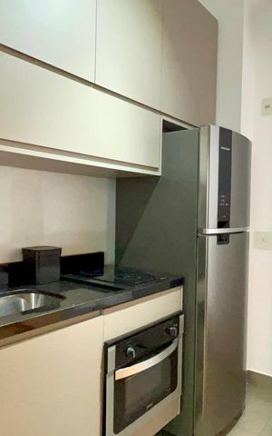 Studio para alugar com 33m², 1 quarto e 1 vaga Studio para alugar com 33m², 1 quarto e 1 vagaCozinha