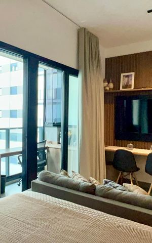 Studio para alugar com 33m², 1 quarto e 1 vaga Studio para alugar com 33m², 1 quarto e 1 vagaQuarto