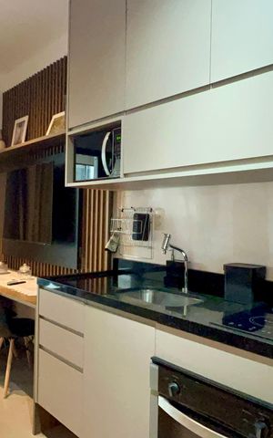 Studio para alugar com 33m², 1 quarto e 1 vaga Studio para alugar com 33m², 1 quarto e 1 vagaCozinha