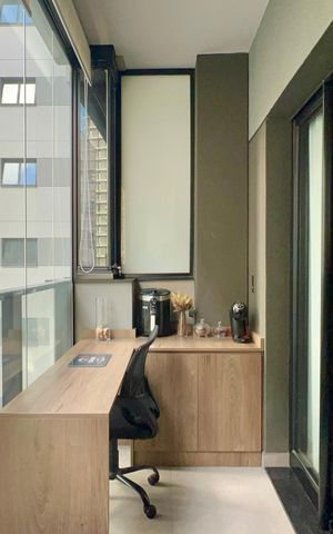 Studio para alugar com 33m², 1 quarto e 1 vaga Studio para alugar com 33m², 1 quarto e 1 vagaVaranda