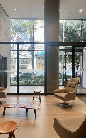 Studio para alugar com 33m², 1 quarto e 1 vaga Studio para alugar com 33m², 1 quarto e 1 vagaHall de entrada