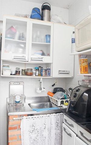 Studio à venda com 32m², 1 quarto e sem vagaCozinha + Área de Serviço
