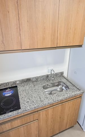 Studio para alugar com 34m², 1 quarto e sem vaga Studio para alugar com 34m², 1 quarto e sem vagaCozinha