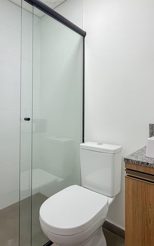 Studio para alugar com 34m², 1 quarto e sem vaga Studio para alugar com 34m², 1 quarto e sem vagaBanheiro