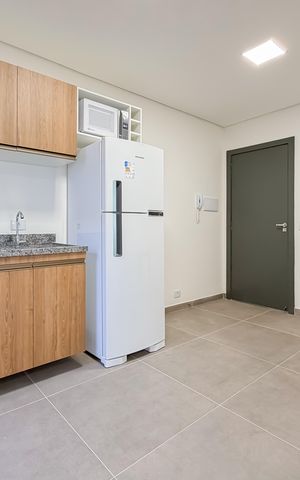 Studio para alugar com 34m², 1 quarto e sem vaga Studio para alugar com 34m², 1 quarto e sem vagaCozinha