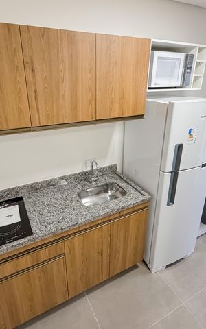 Studio para alugar com 34m², 1 quarto e sem vaga Studio para alugar com 34m², 1 quarto e sem vagaCozinha