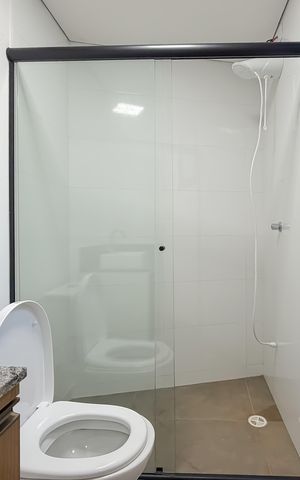 Studio para alugar com 34m², 1 quarto e sem vaga Studio para alugar com 34m², 1 quarto e sem vagaBanheiro