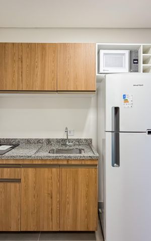 Studio para alugar com 34m², 1 quarto e sem vaga Studio para alugar com 34m², 1 quarto e sem vagaCozinha