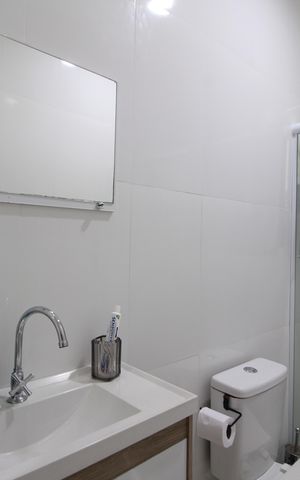 Casa de condomínio à venda com 125m², 3 quartos e 1 vagaBanheiro Social 2