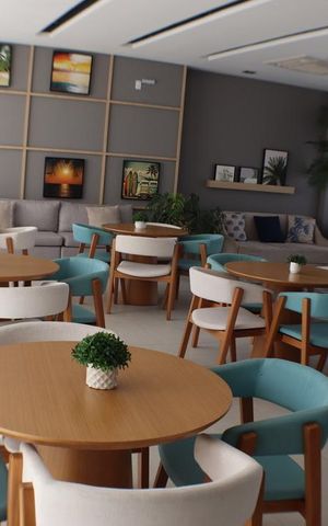 Apartamento para alugar com 45m², 1 quarto e 1 vaga Apartamento para alugar com 45m², 1 quarto e 1 vagaÁrea comum - Salão de festas