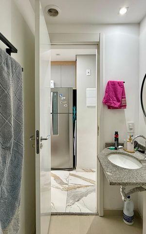 Studio para alugar com 25m², 1 quarto e sem vaga Studio para alugar com 25m², 1 quarto e sem vagaBanheiro