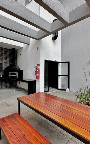 Studio à venda com 27m², 1 quarto e sem vaga Studio à venda com 27m², 1 quarto e sem vagaÁrea comum - Churrasqueira
