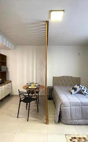 Studio para alugar com 28m², 1 quarto e sem vaga