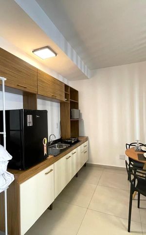 Studio para alugar com 28m², 1 quarto e sem vaga