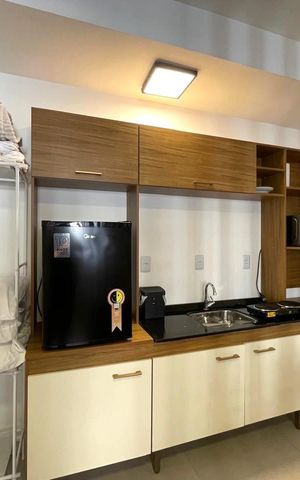 Studio para alugar com 28m², 1 quarto e sem vaga