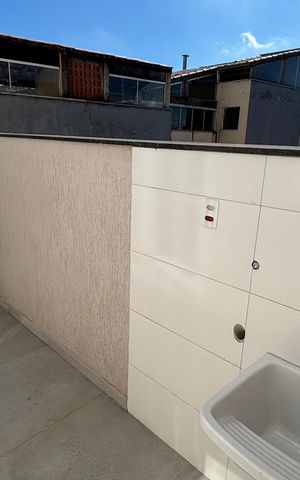 Apartamento à venda com 58m², 2 quartos e 2 vagas Apartamento à venda com 58m², 2 quartos e 2 vagasVaranda da Suíte - Area de Serviço