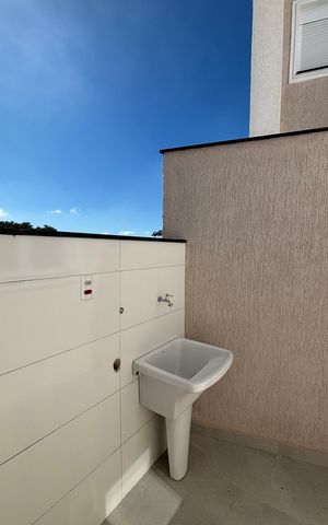 Apartamento à venda com 58m², 2 quartos e 2 vagas Apartamento à venda com 58m², 2 quartos e 2 vagasVaranda da SuíteVaranda da Suíte - Area de Serviço