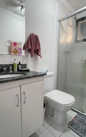 Apartamento à venda com 74m², 3 quartos e 1 vaga Apartamento à venda com 74m², 3 quartos e 1 vagaBanheiro 2