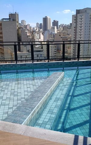 Apartamento para alugar com 24m², 1 quarto e sem vaga Apartamento para alugar com 24m², 1 quarto e sem vagaPiscina
