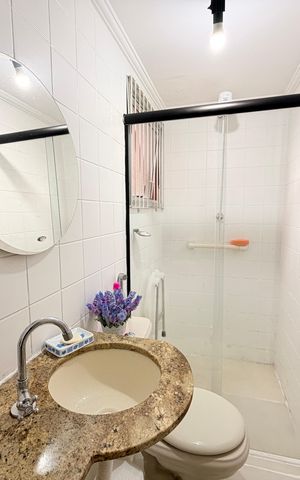 Apartamento à venda com 57m², 2 quartos e 1 vagaBanheiro Social