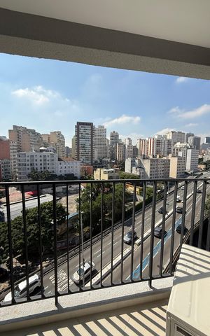 Studio para alugar com 17m², 1 quarto e sem vaga Studio para alugar com 17m², 1 quarto e sem vagaVista da Sacada