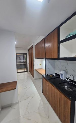 Studio à venda com 33m², 1 quarto e sem vaga
