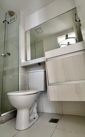 Apartamento para alugar com 48m², 2 quartos e 1 vaga Apartamento para alugar com 48m², 2 quartos e 1 vagaBanheiro