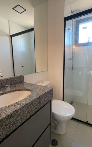 Studio à venda com 28m², 1 quarto e sem vaga Studio à venda com 28m², 1 quarto e sem vagaBanheiro