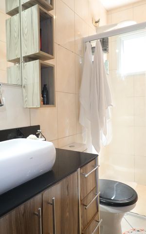 Apartamento à venda com 140m², 3 quartos e 2 vagasBanheiro Quarto 1 suíte