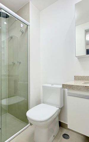 Studio à venda com 25m², 1 quarto e sem vaga Studio à venda com 25m², 1 quarto e sem vagaBanheiro