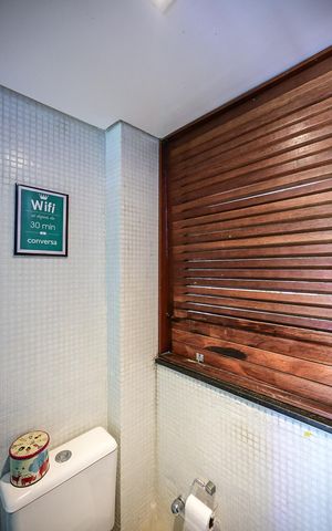 Casa de condomínio para alugar com 420m², 3 quartos e 6 vagasBanheiro da Piscina