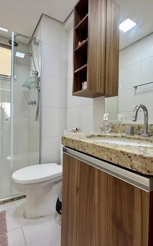 Apartamento à venda com 103m², 2 quartos e 2 vagasBanheiro Social 