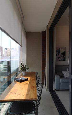 Apartamento à venda com 41m², 1 quarto e sem vagaVaranda
