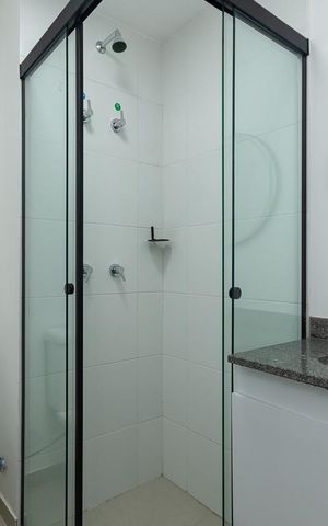 Studio à venda com 27m², 1 quarto e sem vaga Studio à venda com 27m², 1 quarto e sem vagaBanheiro Social