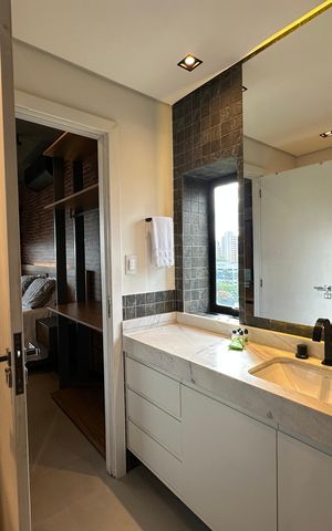 Apartamento à venda com 57m², 1 quarto e 1 vaga Apartamento à venda com 57m², 1 quarto e 1 vagaBanheiro