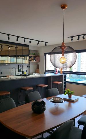 Apartamento à venda com 89m², 2 quartos e 2 vagasSala e Cozinha integrada 