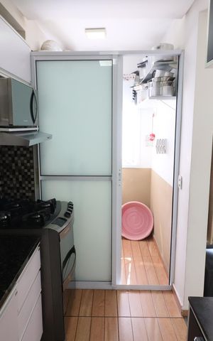 Apartamento à venda com 46m², 2 quartos e 1 vagaCozinha e Área de Serviço