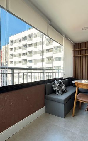 Studio à venda com 33m², 1 quarto e sem vaga Studio à venda com 33m², 1 quarto e sem vagaVaranda